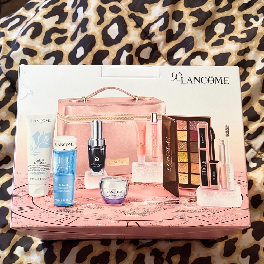 Lancôme Makeup and Skincare Set with Pink Case